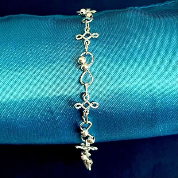 AZG Darling Sterling 925 Silver 9” Anklet - Picture 5 of 11